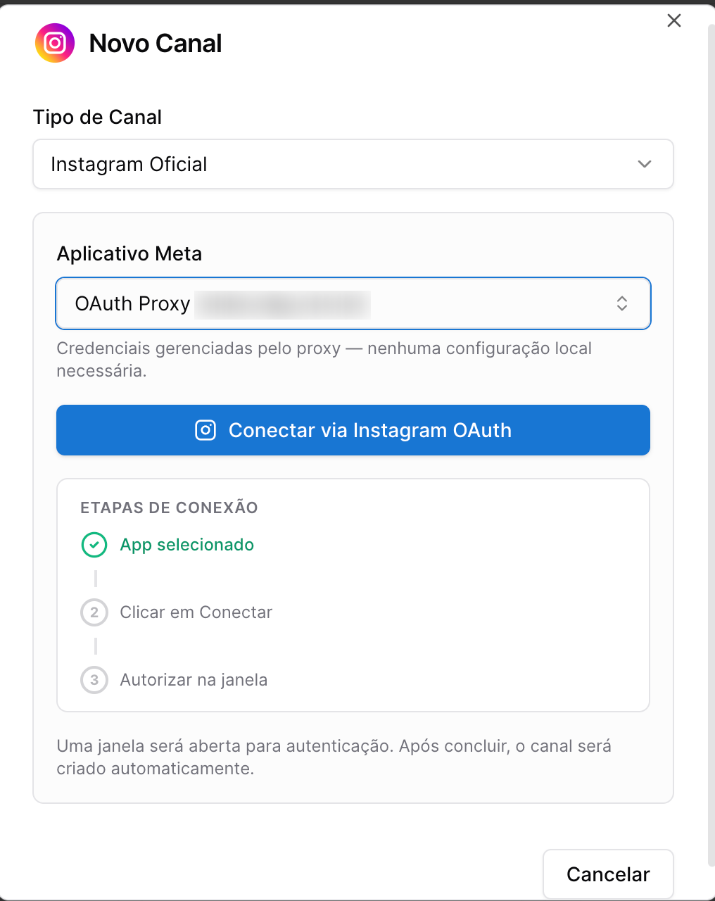 Magicchat - conectar canal instagram